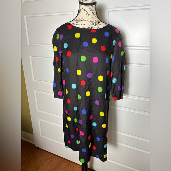 Kate Spade Belina Rainbow Polka Dot Shift Dress Size Small - Picture 2 of 11